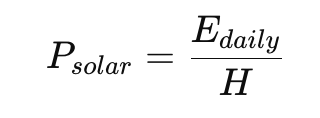 Công thức tính công suất solar