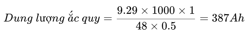 Công thức tính dung lượng Ắc quy