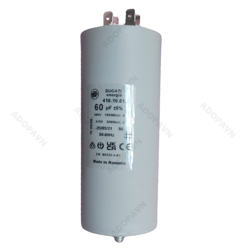 tụ điện 60uF Ducati Energia 416.10.61 chính hãng