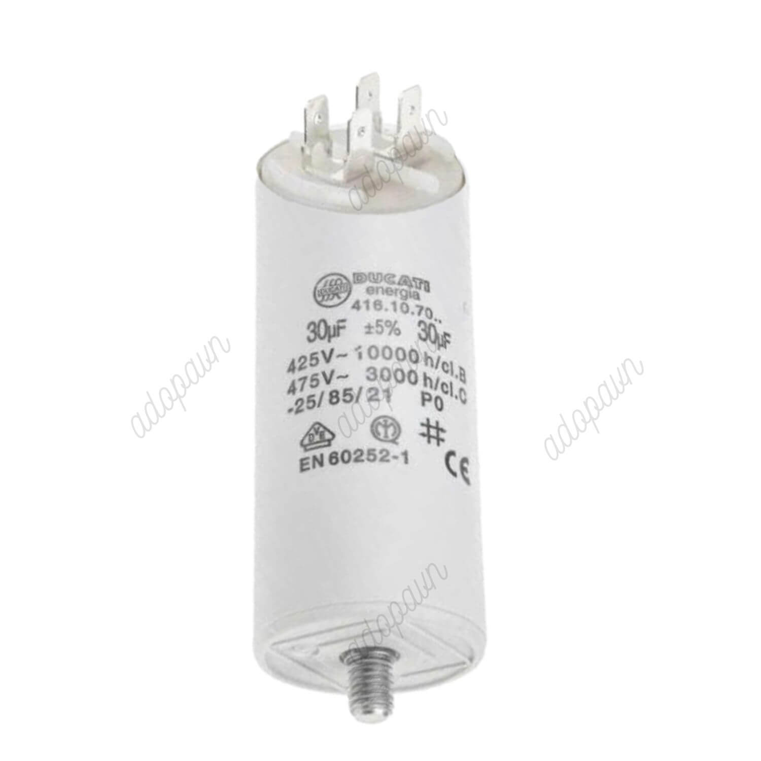 Tụ điện ngậm Ducati Energia 30µF mã 416.10.70 chính hãng Ý tại ADOPAVN